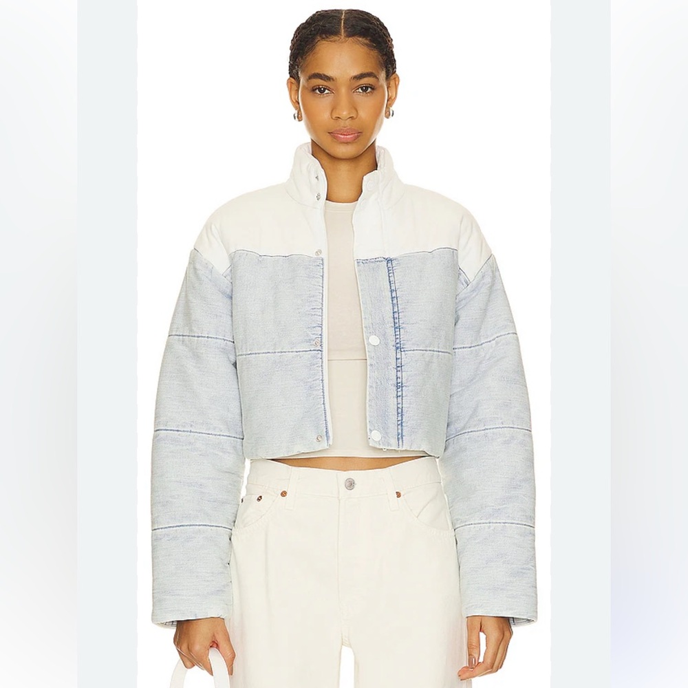MOTHER | Drop Pillow Talk Puffer Crop Coat in‎ "Its Chill" Sz. S